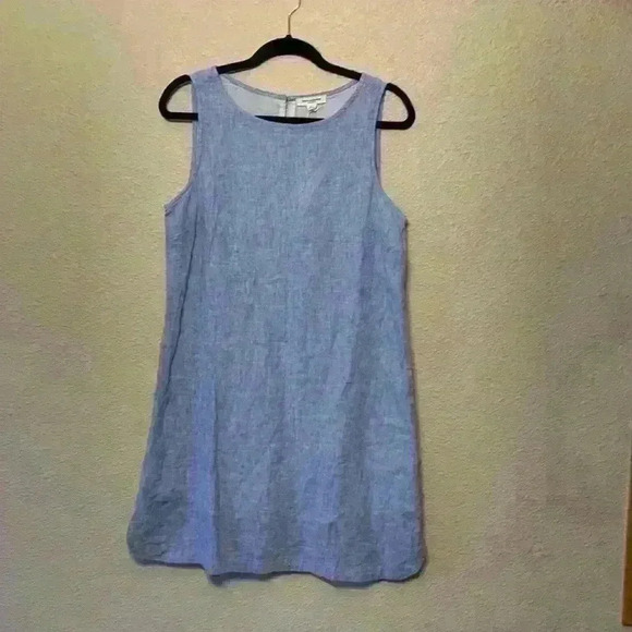 beachlunchlounge Dresses & Skirts - Beach Lunch Lounge blue Alina dress sz S nautical linen lightweight casual comfy
